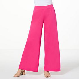 IMAN Global Chic All Day Elegance Wide-Leg Ponte Pant