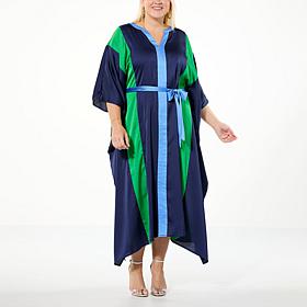 IMAN Global Chic Belted Caftan Dress