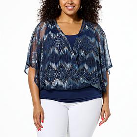 IMAN Global Chic Draped Lace Top