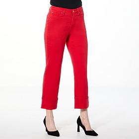 IMAN Global Chic Perfect Fit 360 Cuffed Straight-Leg Jean