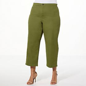 IMAN Global Chic Twill Ankle Pant