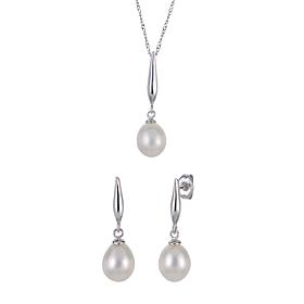 Imperial Pearls Cultured Freshwater Pearl Pendant and Earrings Set