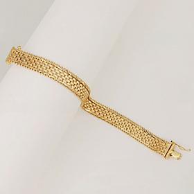 Imperial Silver Basket Weave Diamond-Cut Bracelet