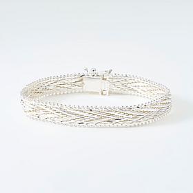 Imperial Silver Chevron Diamond-Cut Bracelet