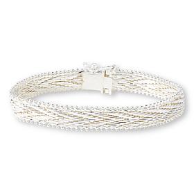 Imperial Silver Chevron Diamond-Cut Bracelet
