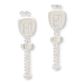 Imperial Silver Diamond-Cut Sterling Silver Wheat Design Earrings