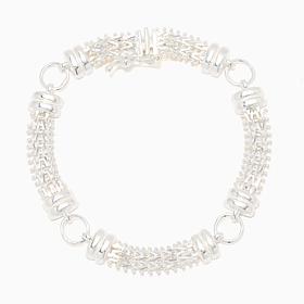 Imperial Silver Sterling Silver Circle Link Bracelet