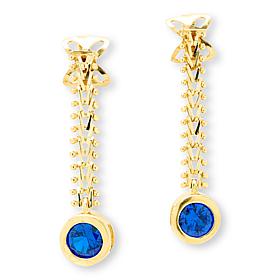 Imperial Silver Wheat Texture Diamond Cut CZ Earrings