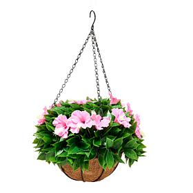 Improvements 15" Faux Hibiscus Hanging Basket