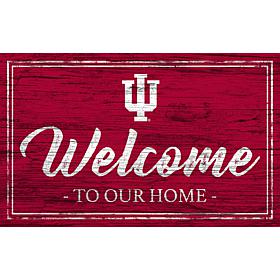 Indiana University Team Color Welcome Sign - 11x19"