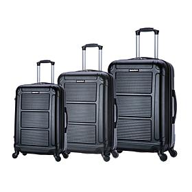 InUSA Pilot Lightweight Hardside Spinner 3-Piece Luggage Set