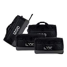 IZOD Katy 4pc Travel Duffel
Luggage Set w/Wheels & Telescopic Handle