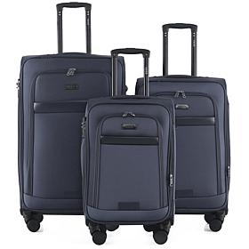 IZOD Noah 3pc Expandable Softside Luggage Set with Spinners & Lock