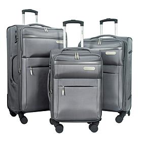 IZOD Ocean 3pc Expandable Luggage Set w/Spinner Wheels & Lock