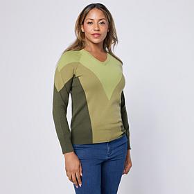 Jaclyn Smith Long-Sleeve Fine-Gauge Retro Sweater