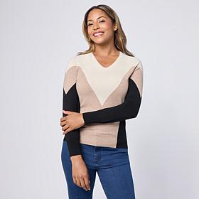 Jaclyn Smith Long-Sleeve Fine-Gauge Retro Sweater