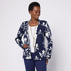 Jaclyn Smith Open-Stitch Sweater Blazer