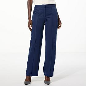 Jaclyn Smith Pintucked Wide Leg Trouser Pant