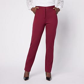 Jaclyn Smith Pull-On Straight Leg Ponte Pant