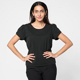Jaclyn Smith Scoop-Neck Tulip Sleeve Knit Tee