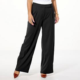 Jaclyn Smith Wide-Leg Pleated Trouser