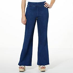 Jaclyn Smith Wide Leg Stretch Denim Pant