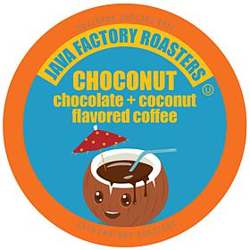 Java Factory Coffee Pods for Keurig Chocolate and Coconut Flavor