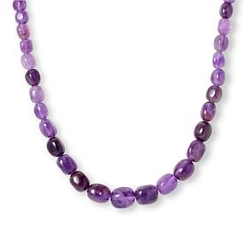 Jay King 18" Amethyst Sterling Silver Graduated Bead Necklace