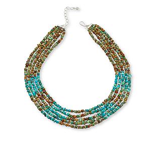 Jay King 5-Strand Spruce Mountain Turquoise Nugget 18" Necklace