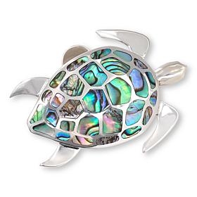 Jay King Abalone Turtle Sterling Silver Pin/Pendant