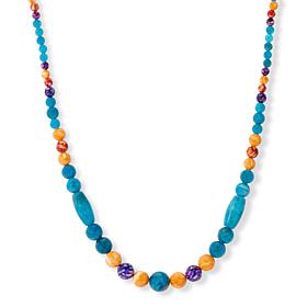 Jay King Blue Apatite and Spiny Oyster Shell Beaded Necklace