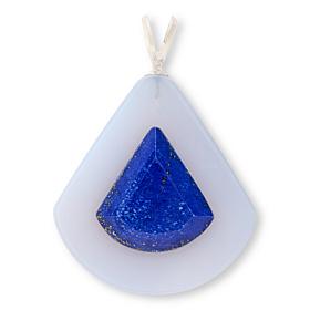 Jay King Blue Chalcedony and Lapis Sterling Silver Pendant