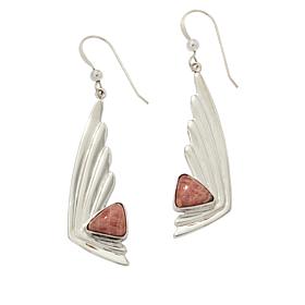 Jay King Gallery Collection Pink Rhodochrosite Drop Earrings