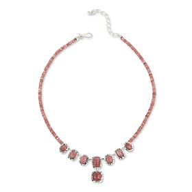 Jay King Gallery Collection Sterling Silver Rhodochrosite 18" Necklace