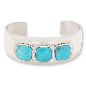 Jay King Gallery Collection Turquoise & Chalcedony Reversible Cuff