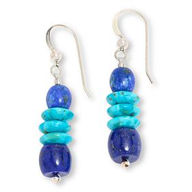 Jay King Lapis and Heavenly Well Lake Turquoise Bead Drop Earrings
