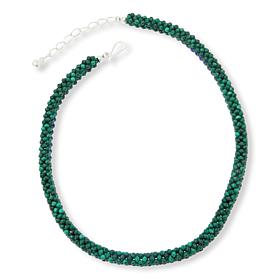 Jay King Malachite and Lapis Woven Bead 18-1/2" Necklace