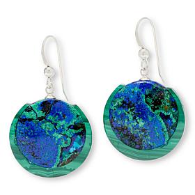 Jay King Malachite and Milpillas Azurite Sterling Silver Drop Earrings
