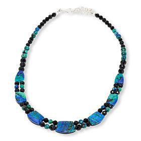 Jay King Milpilla Azurite Malachite and Midnight Chalcedony Necklace