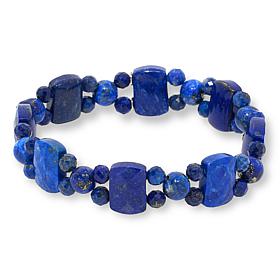 Jay King Multi-Shape Lapis Bead Stretch Bracelet