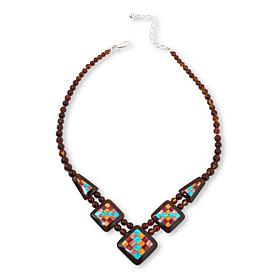 Jay King Multicolor Multigemstone Inlay 18" Necklace