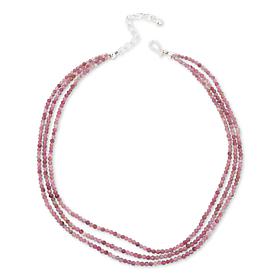 Jay King Pink Tourmaline Bead 3-Strand 18" Necklace