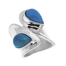Jay King Redskin Turquoise Sterling Silver Bypass Ring
