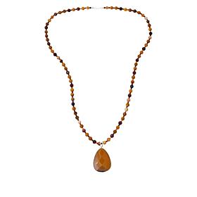 Jay King Reversible Mookaite Pendant with 36" Bead Necklace