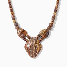 Jay King Shitake Stone Necklace, Sterling Silver