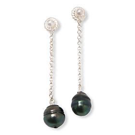 Jay King South Sea Cultured Pearl Sterling Silver Drop Earrings