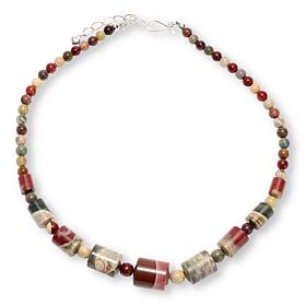 Jay King Sterling Silver African Rainbow Chalcedony 18-1/4" Necklace