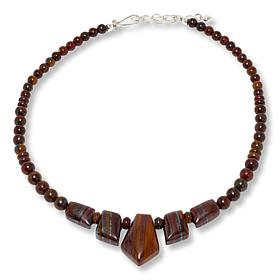 Jay King Sterling Silver African Tiger Chalcedony 18" Necklace