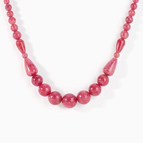 Jay King Sterling Silver Baroque Rose Rhodonite Necklace