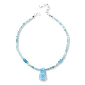 Jay King Sterling Silver Blue Aquamarine 18" Necklace